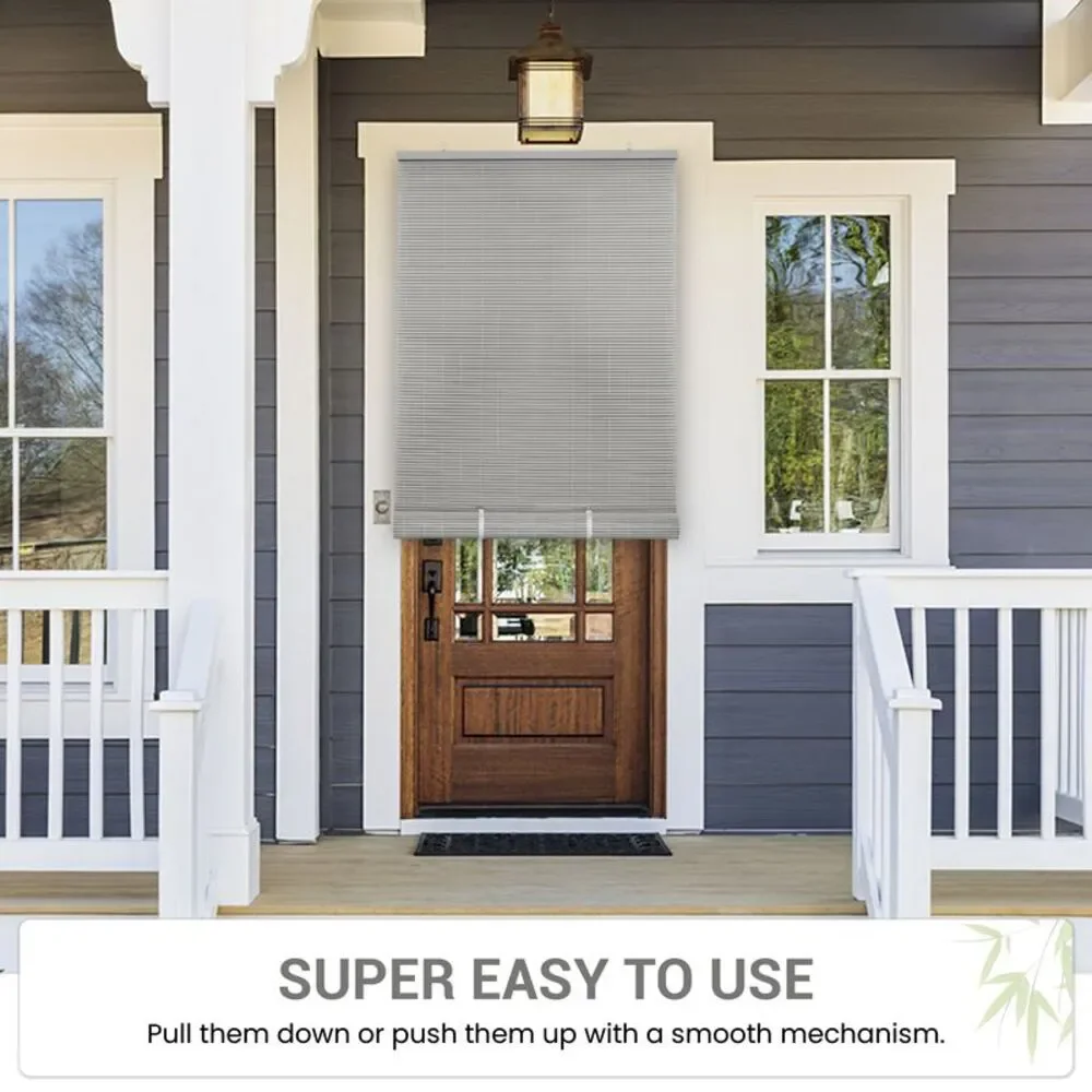 PowerSellerUSA Oval Cordless Blinds, Roll-Up Roller Shades for Windows and
